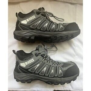 Hoss Mens Trail Hiking Shoes Gray Size 9.5 M - Read